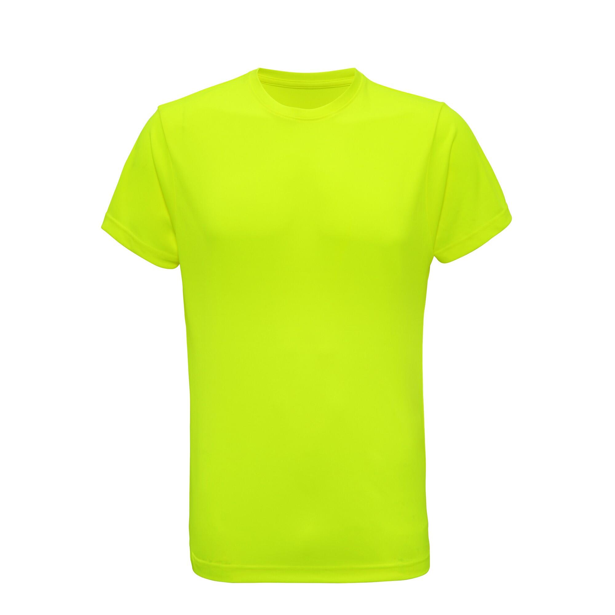 Uomo Maglietta fitness Tri Dri a maniche corte (giallo fluorescente)