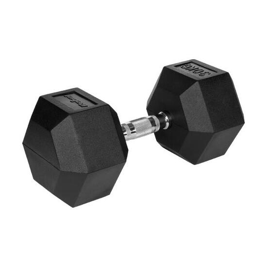 Hantel żeliwny gumowany sztangielka hantla HEX 30 kg Rebel hexagonalne