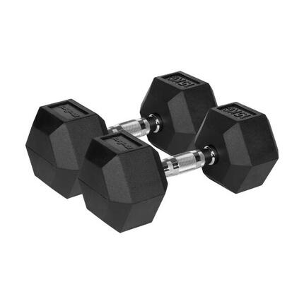 Hantle żeliwne gumowane hexagonalne hantel żeliwny HEX 2x 2,5 kg REBEL