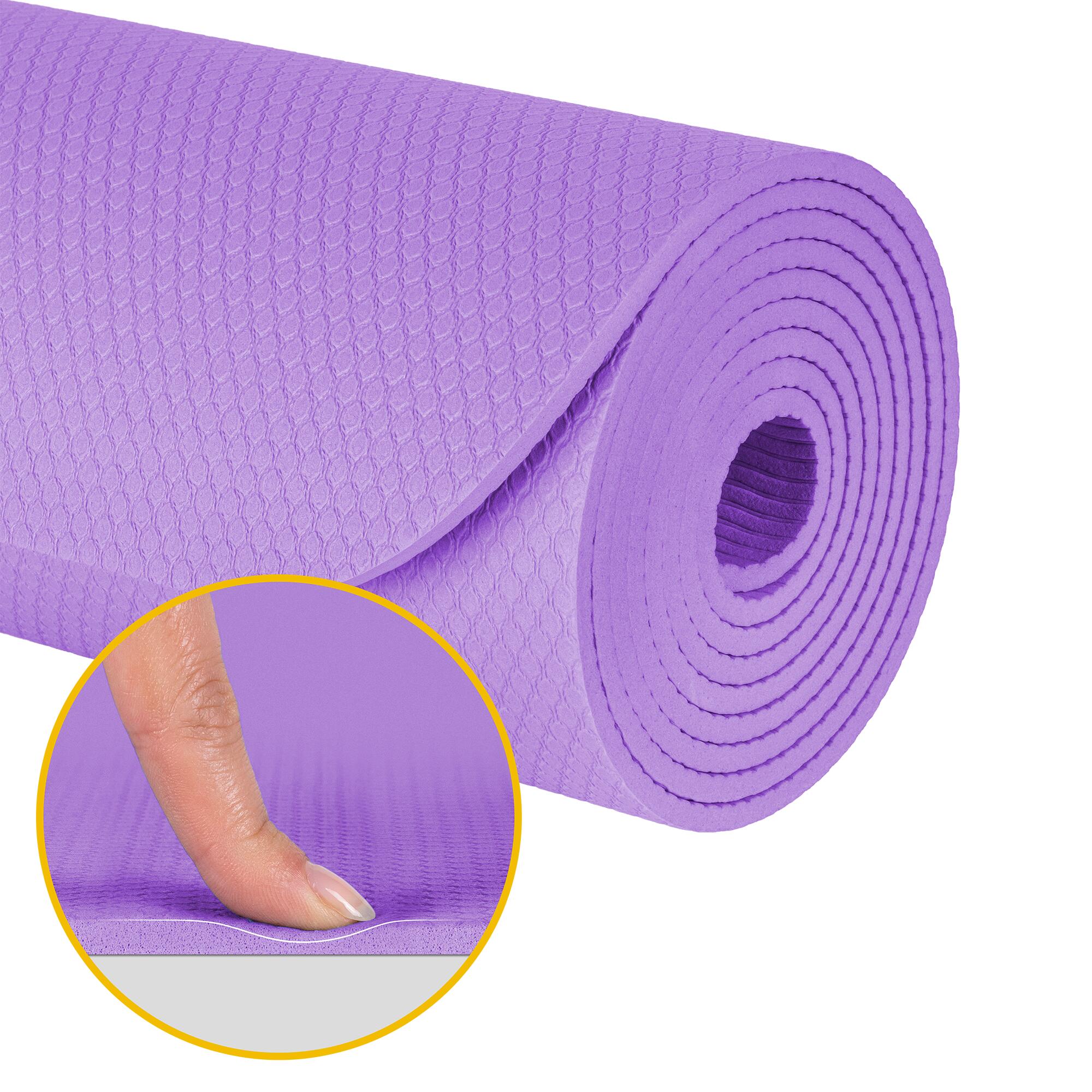 Mata gimnastyczna do ćwiczeń joga pilates fitness 183x61cm TPE 4mm Rebel 5/7
