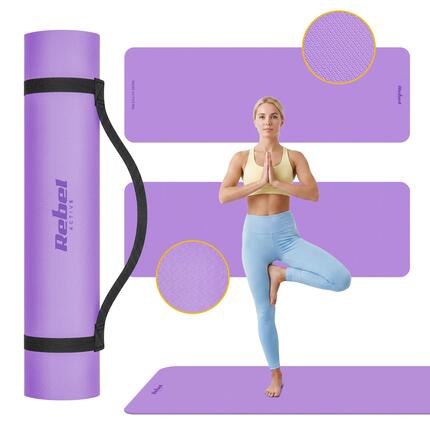 Mata gimnastyczna do ćwiczeń jogi pilatesu fitness 6mm karimata REBEL