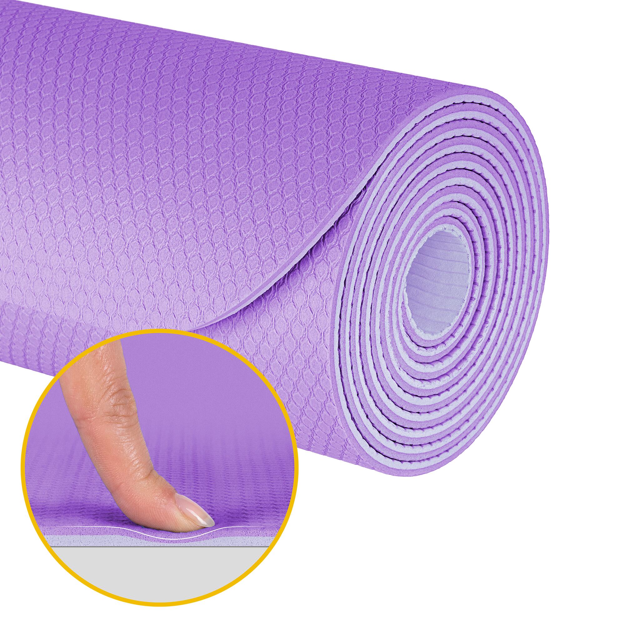 Mata gimnastyczna do ćwiczeń joga pilates fitness 183x61cm TPE 4mm Rebel 5/7