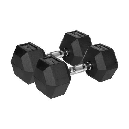Hantle żeliwne gumowane hexagonalne hantel żeliwny HEX 2x 2,5 kg REBEL