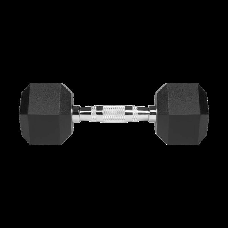 HEX 2x5kg haltere cauciucate din fontă Set hexagonal Rebel 10kg SOLID