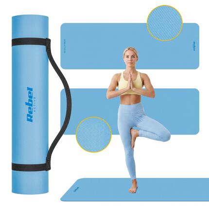 Mata gimnastyczna do ćwiczeń jogi pilatesu fitness 6mm karimata REBEL