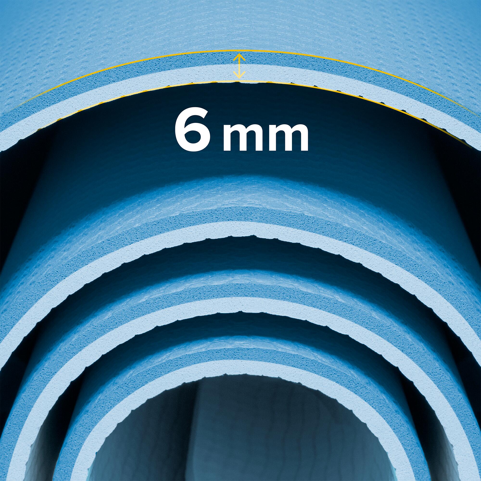 Mata gimnastyczna do ćwiczeń joga pilates fitness 183x61cm TPE 6mm Rebel 6/7