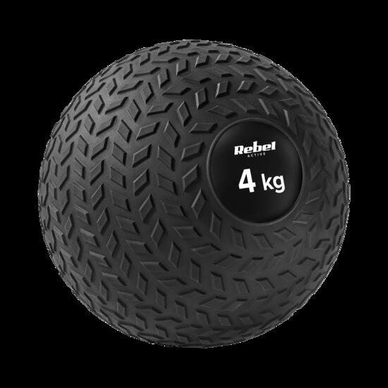 Piłka lekarska mała do ćwiczeń rehabilitacji slam ball 23cm 4kg Rebel