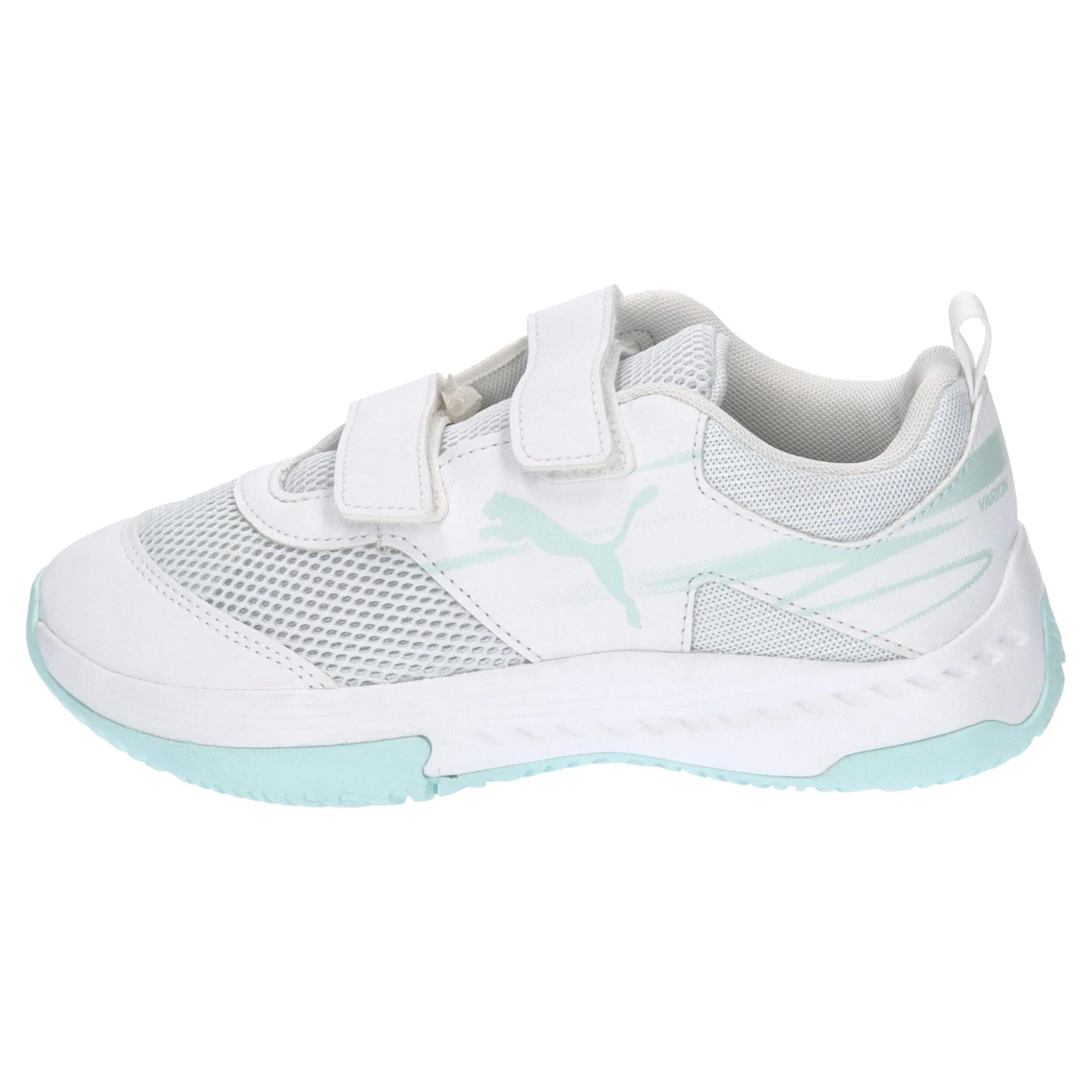 Chaussures de sport en salle Varion II Enfant PUMA White Light Aqua Blue 10/15