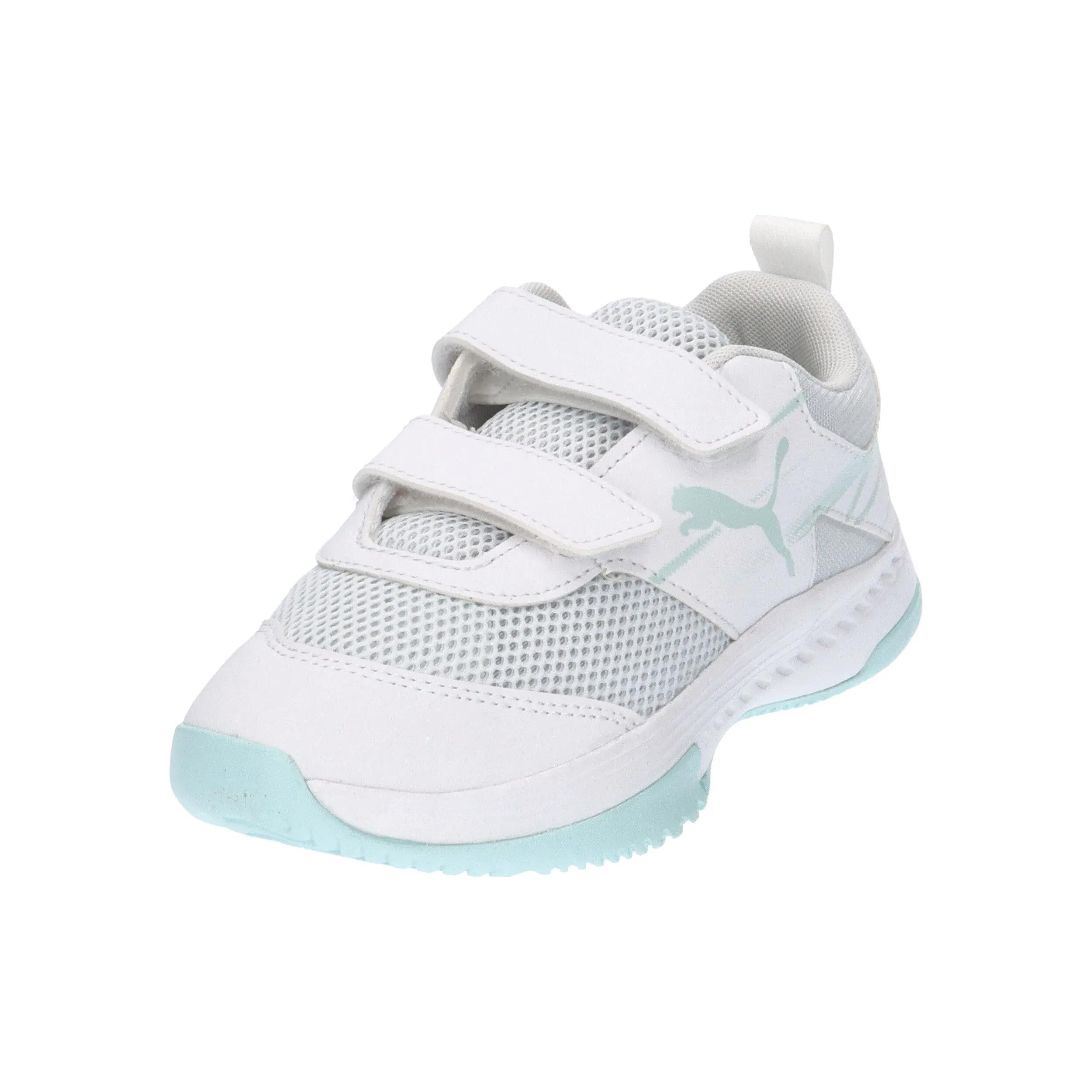 Chaussures de sport en salle Varion II Enfant PUMA White Light Aqua Blue 9/15