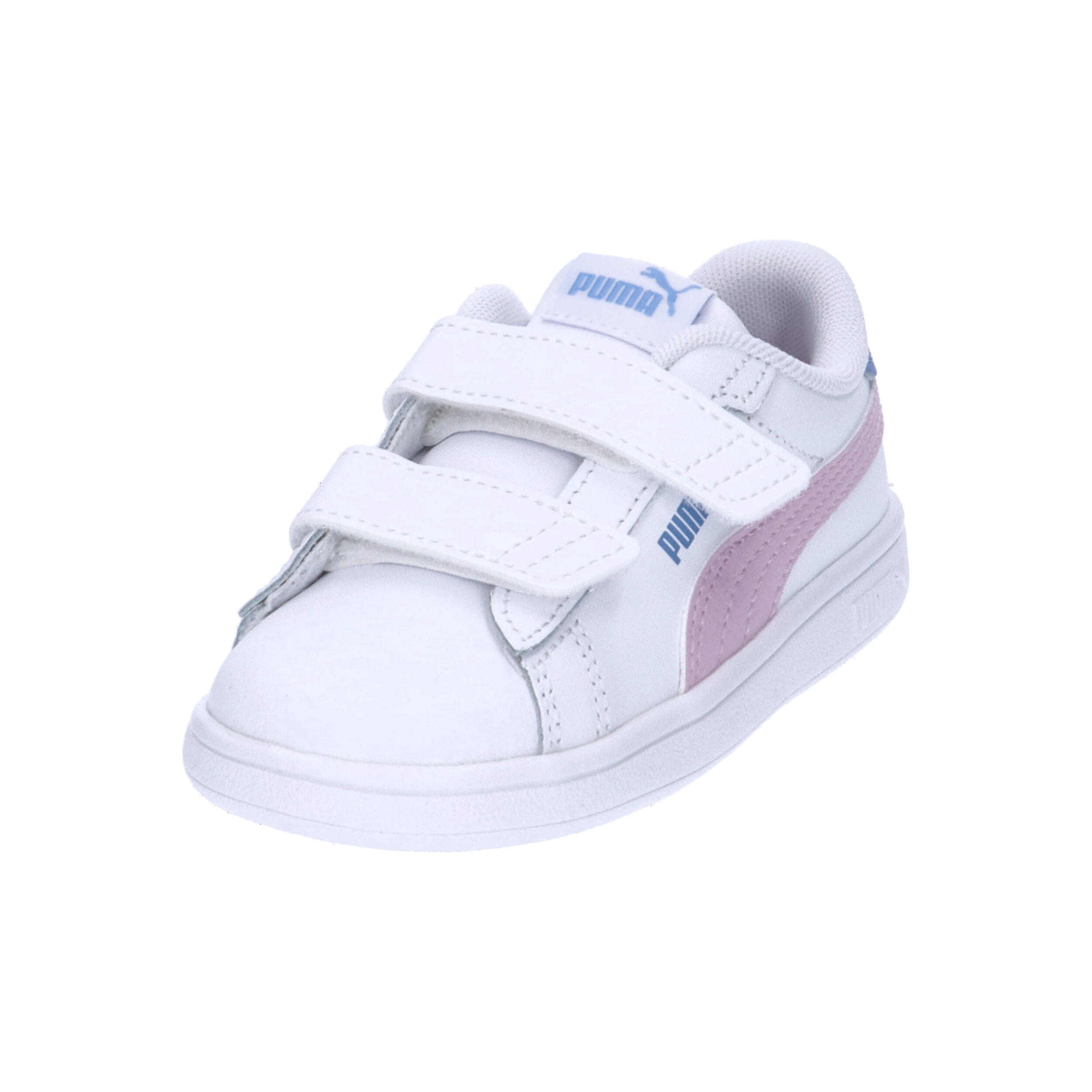Smash 3.0 Leather V Sneakers Kinder PUMA White Grape Mist Blue Skies Purple 9/15