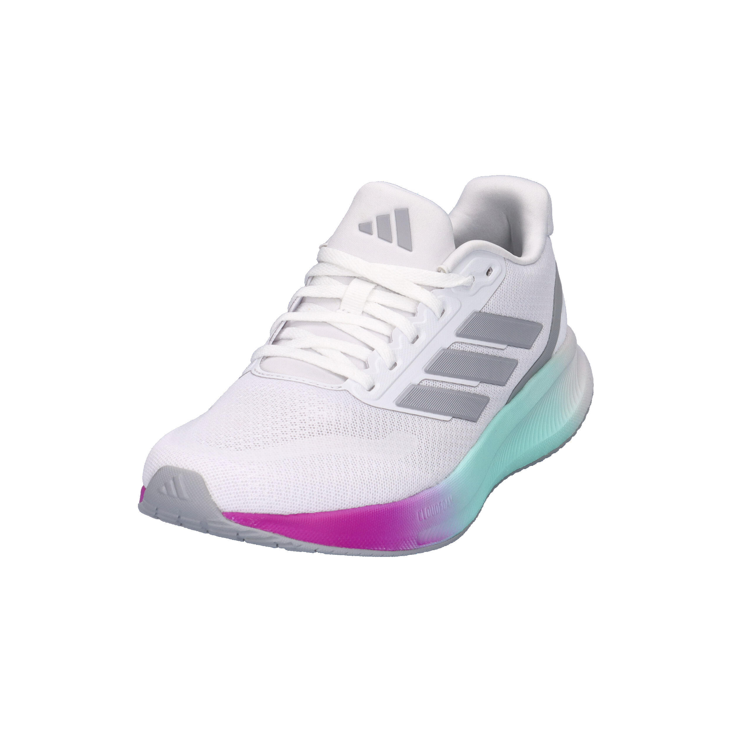 Buty damskie adidas Runfalcon 5 - białe, siateczkowa cholewka, Cloudfoam 9/15