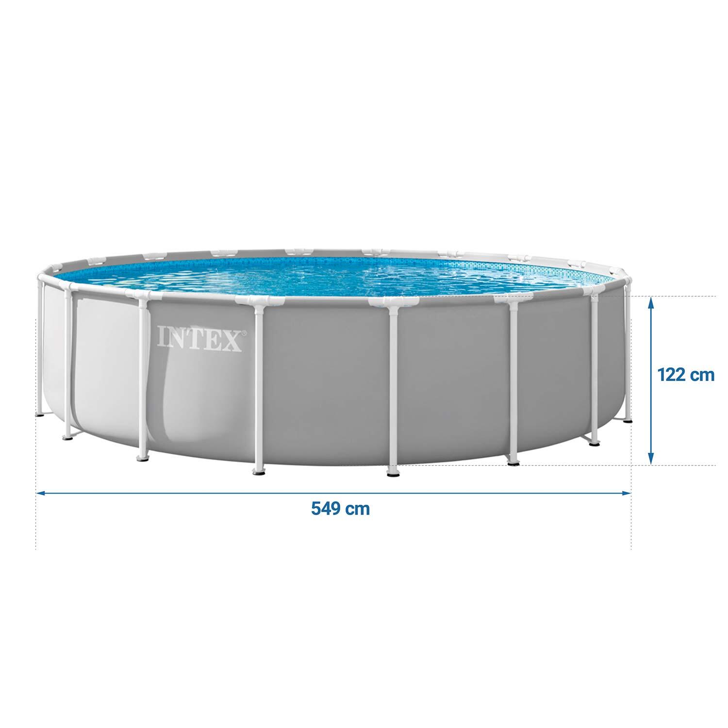 Piscina redonda amovível D549x122 cm cor cinzenta, capacidade 24.311 litros 7/7