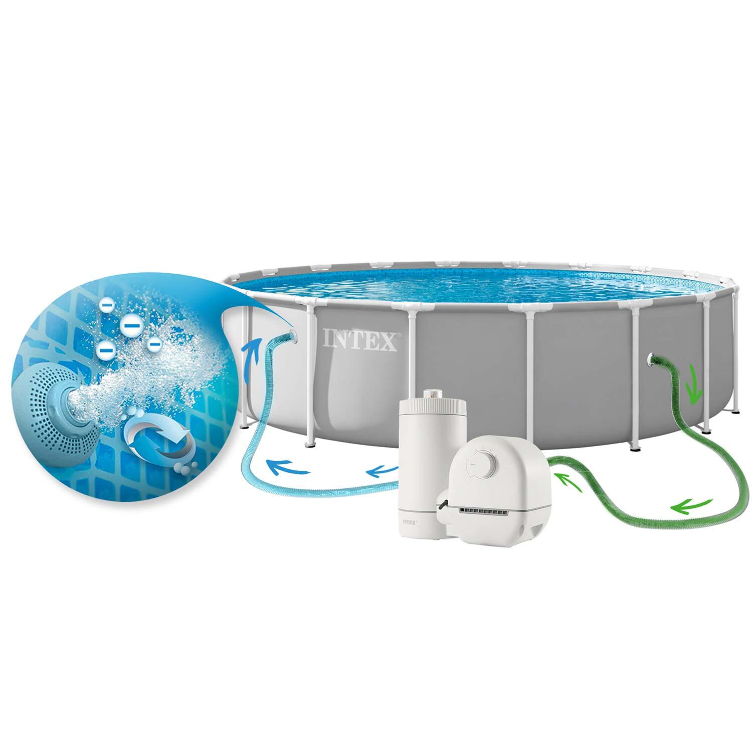 Piscina redonda amovível D549x122 cm cor cinzenta, capacidade 24.311 litros 4/7