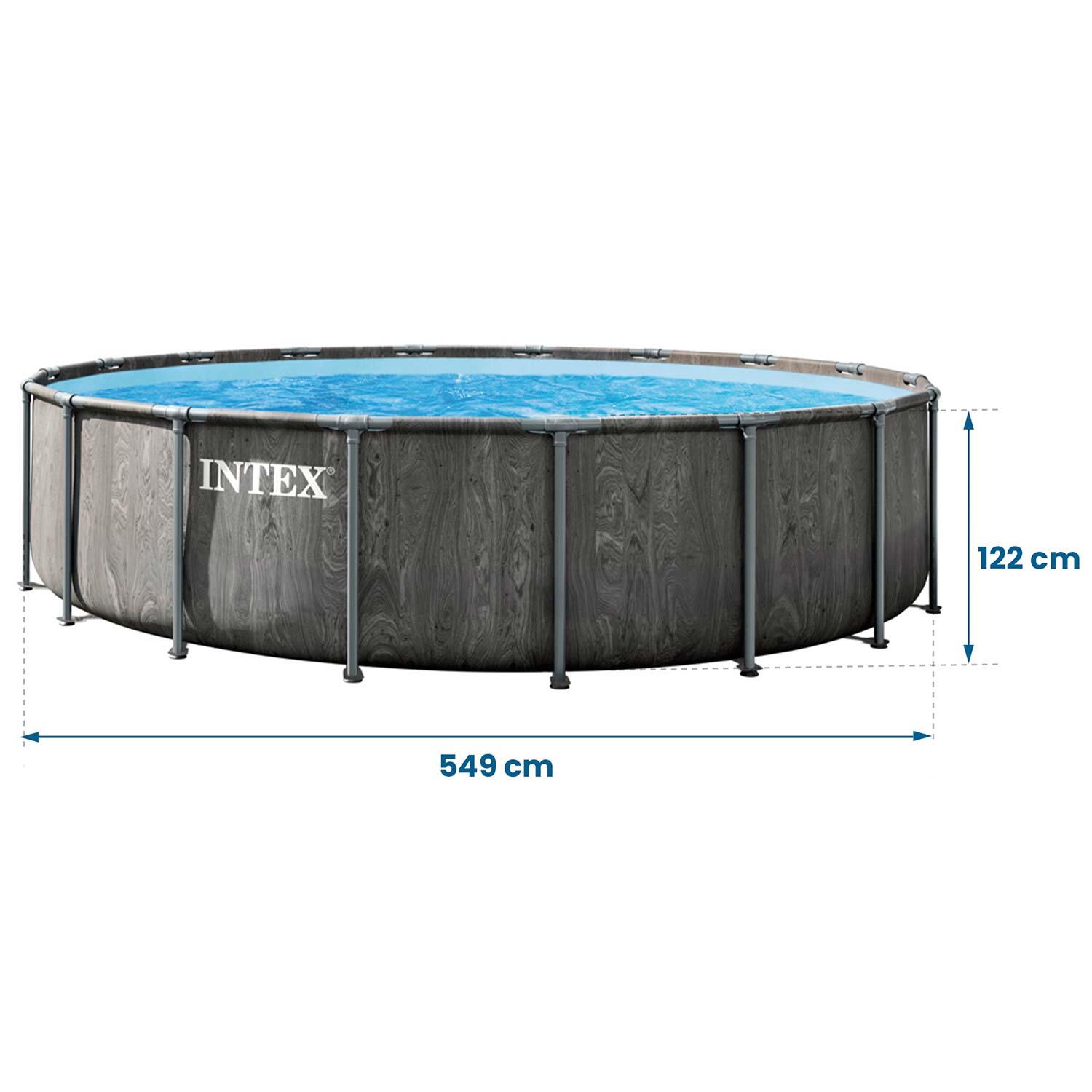 Piscina redonda amovível D549x122 cm cor cinzento escuro, capacidade 24,311 l 7/7