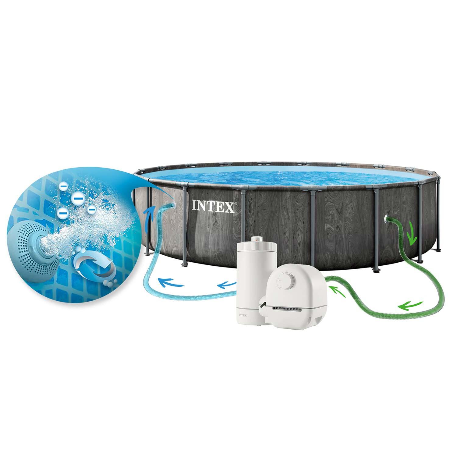 Piscina redonda amovível D549x122 cm cor cinzento escuro, capacidade 24,311 l 4/7