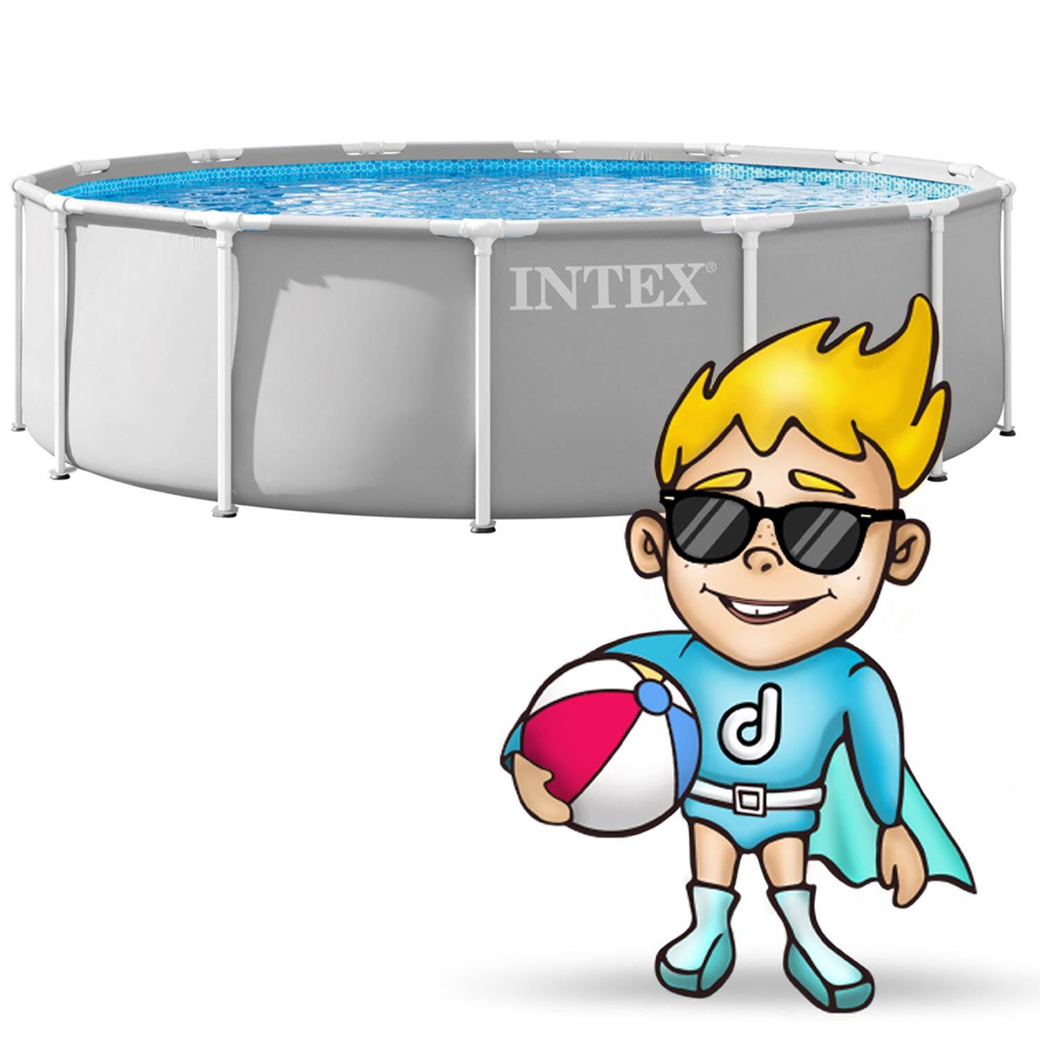Intex 26720ND - Piscina Prisma Frame, Pompa Filtro, Scaletta e Teli, 427x107 cm 2/7