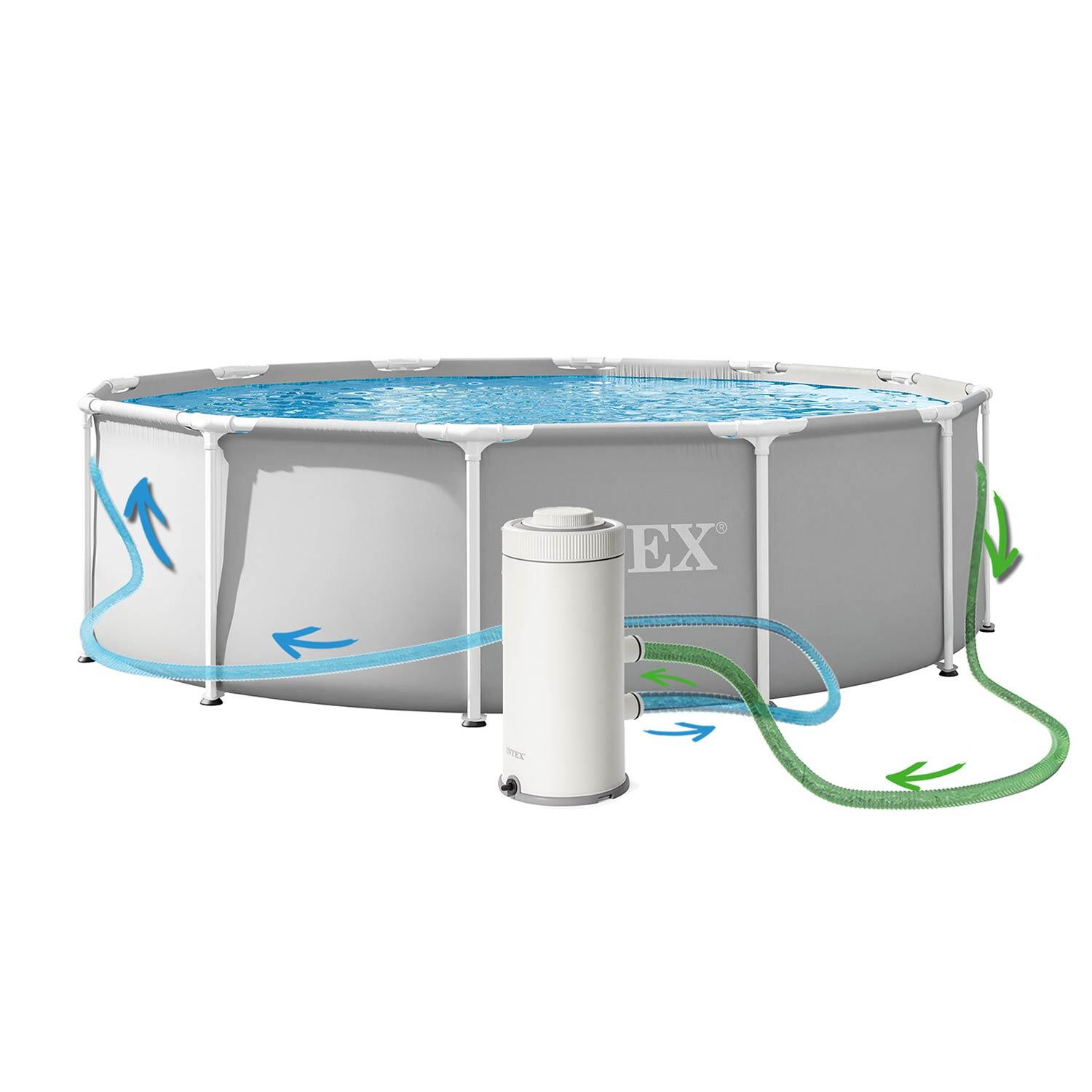 Basen ogrodowy stelażowy Intex 26716ND z pompą 366x99 cm zestaw model 2026 4/7