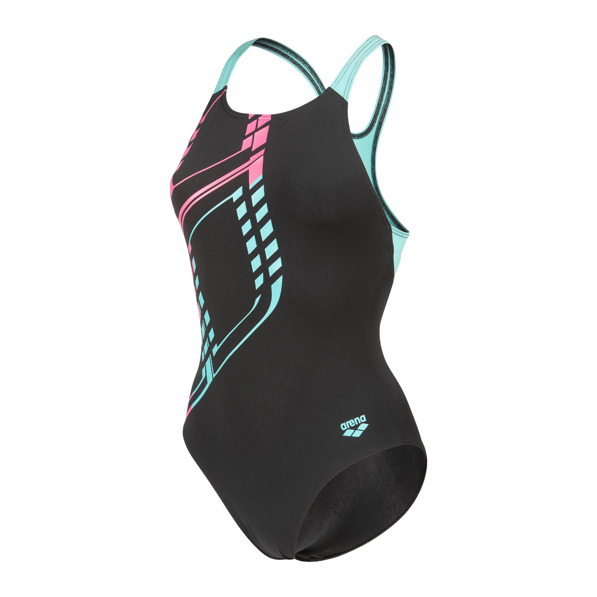 Maillot de Bain Arena Maxi Logo Noir Femme 8/8