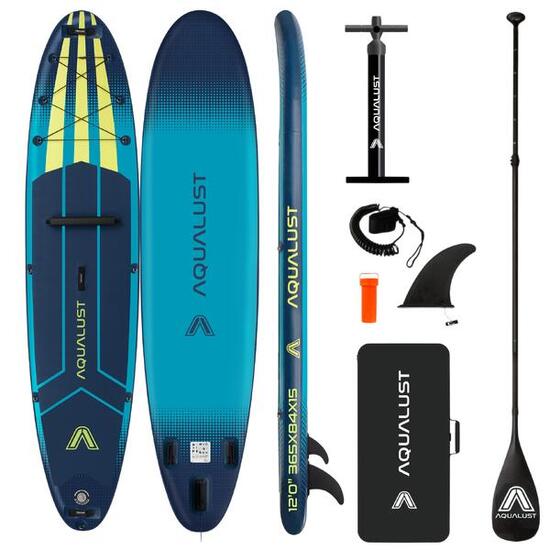 Set SUP Gonfiabile iSUP 12.0 365 cm con Pagaia in 3 Pezzi