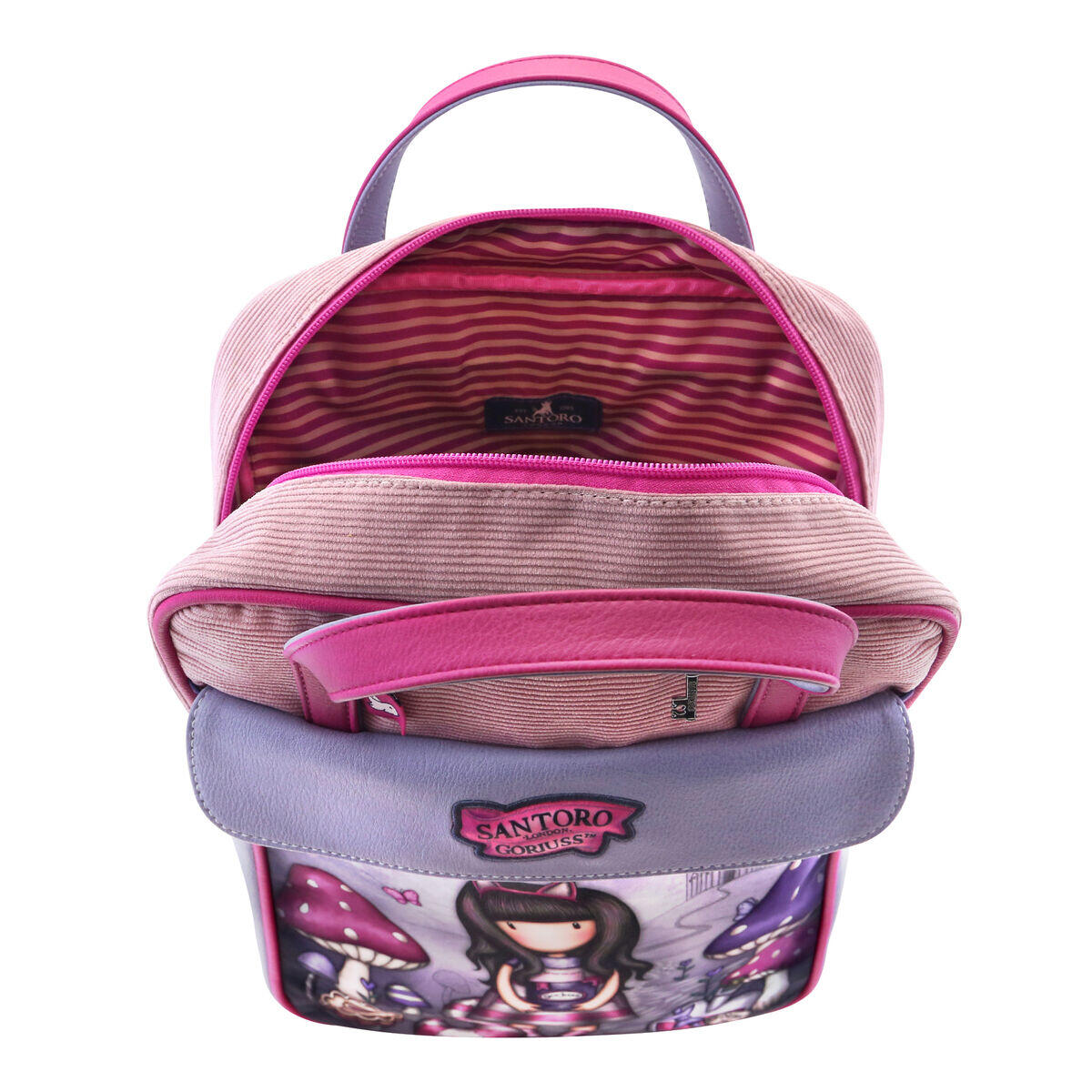 Sac à dos Gorjuss Cheshire cat Rose 2/4