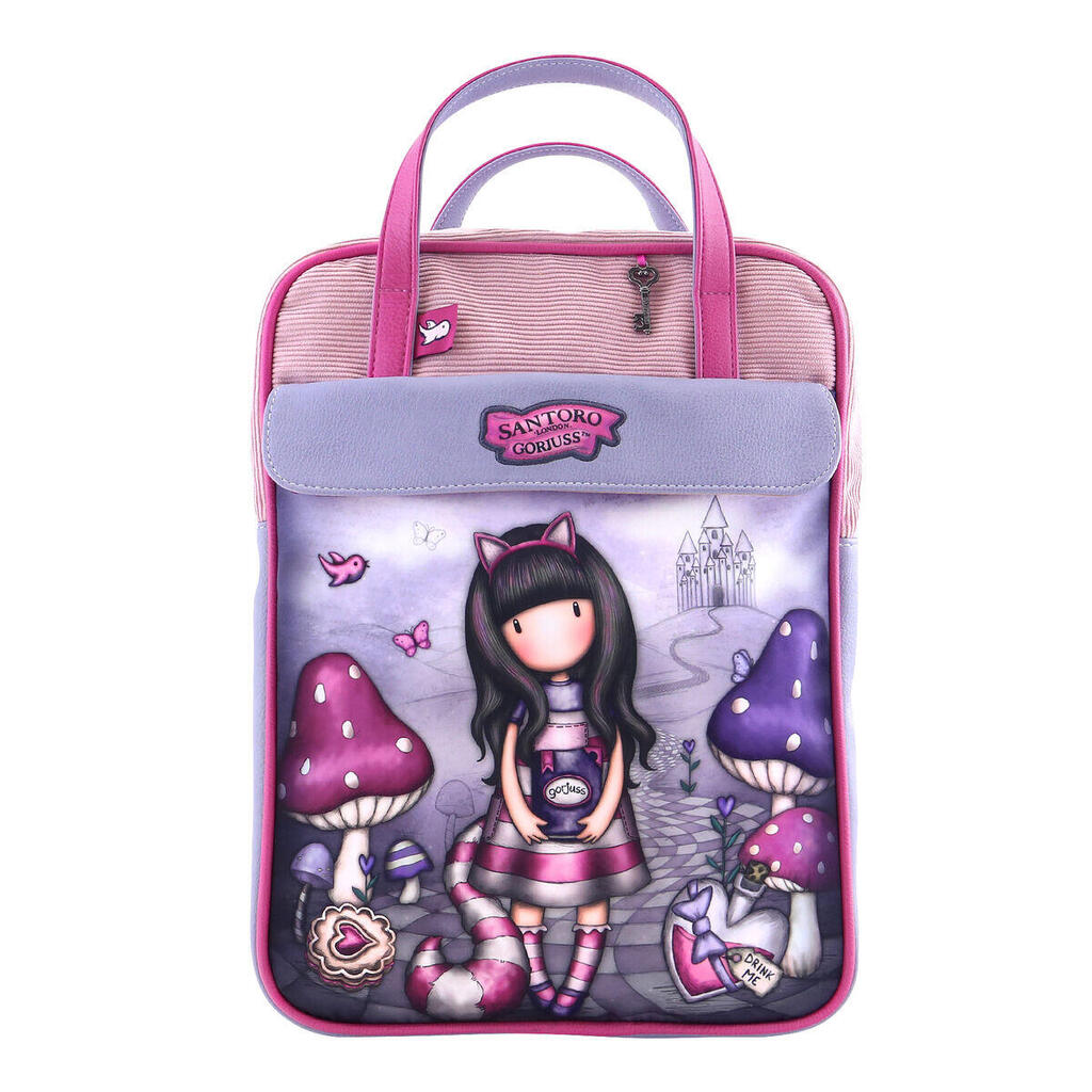 Rucksack Gorjuss Cheshire cat Pink