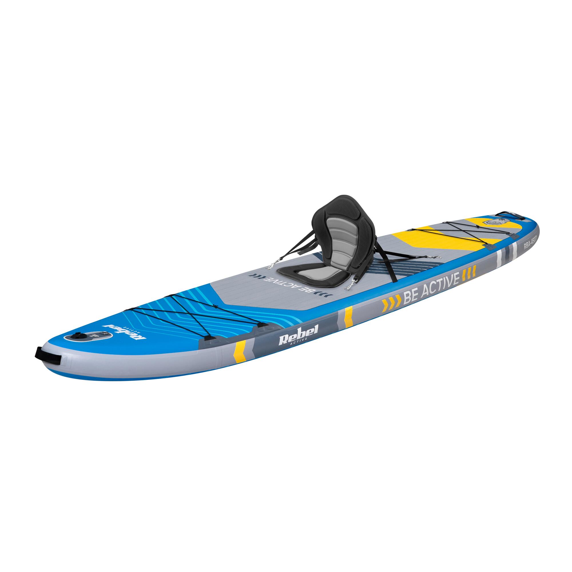 Deska SUP pompowana z siedziskiem do pływania 335 cm wiosło zestaw Rebel 3/7