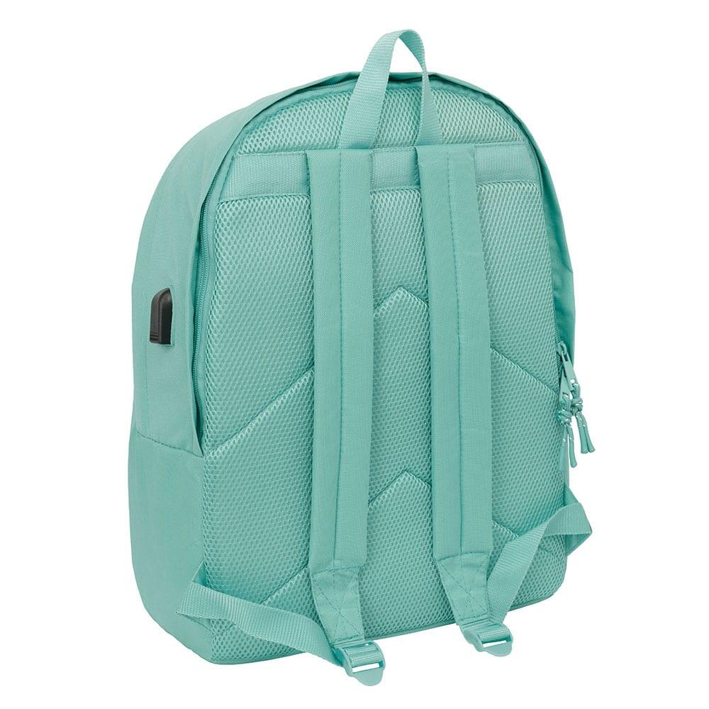 Sac à dos FC Barcelone adulte pour ordinateur portable 15,6″ avec port USB, vert 2/6