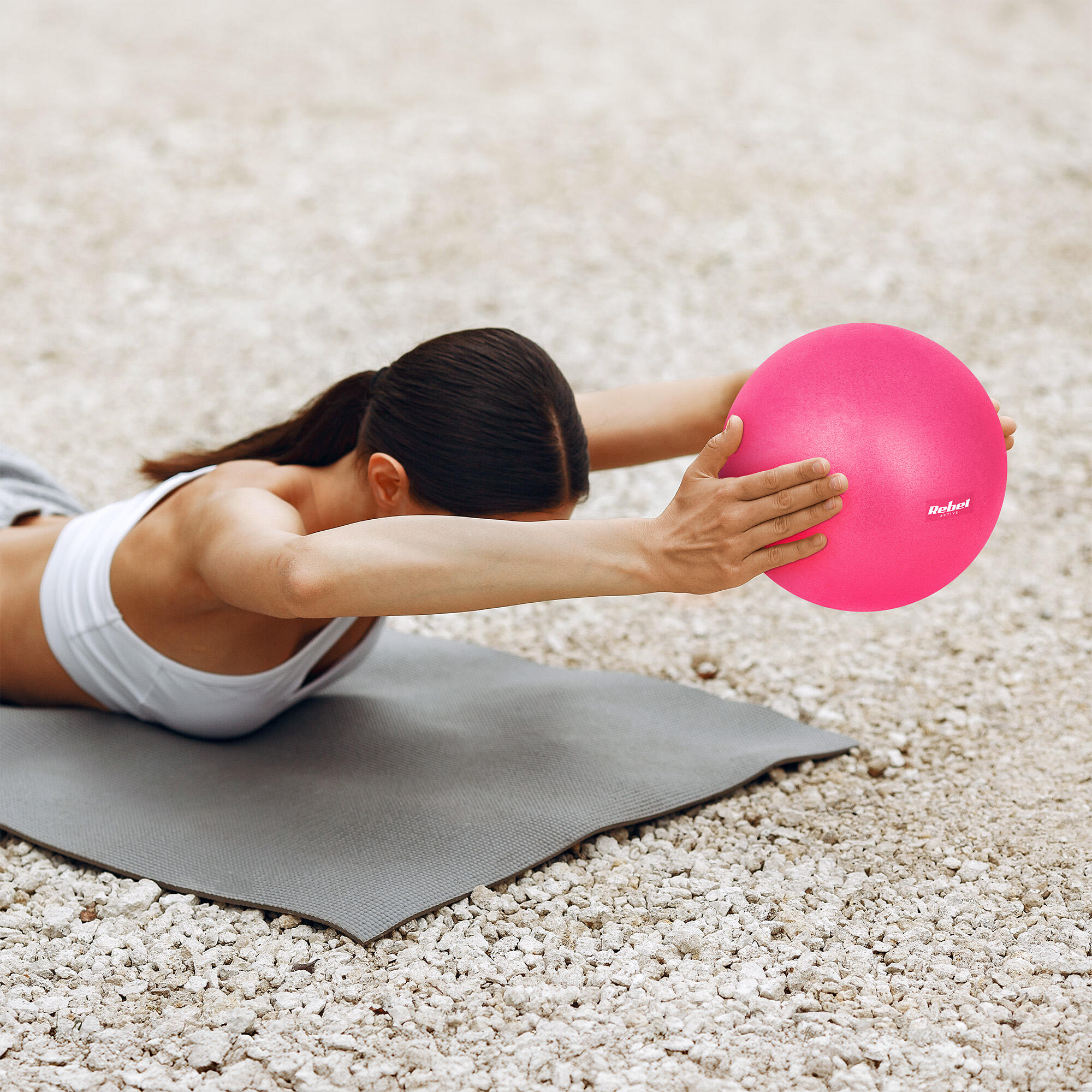 Mini piłka gimnastyczna do pilates rehabilitacyjna 25cm Rebel 7/7