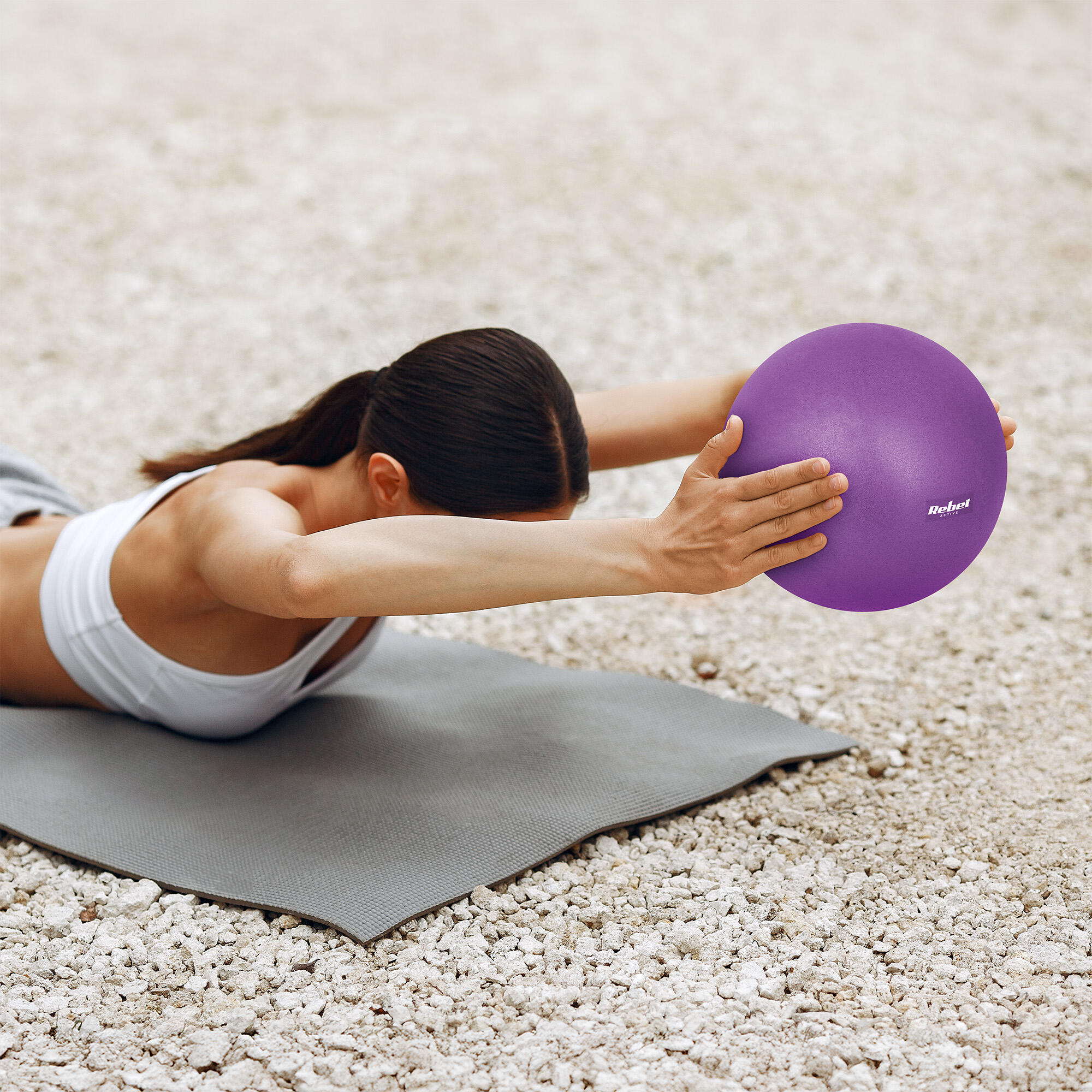 Mini piłka gimnastyczna do pilates rehabilitacyjna 25cm Rebel 7/7