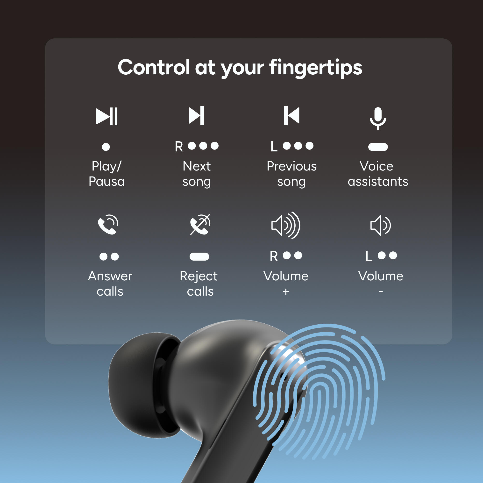 Fones de ouvido sem fio KSIX UltimaI 8/10