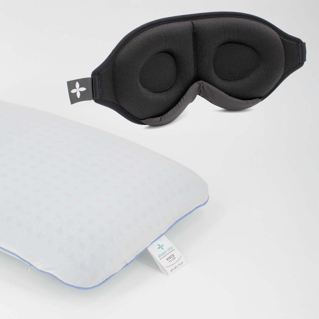 Rest & Recover Sleep Set - Memory Foam Pillow - Blackout Eye Mask