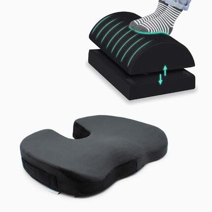 Ergonomie Starterpakket S - voetensteun bureau - zitcomfort - stuitkussen