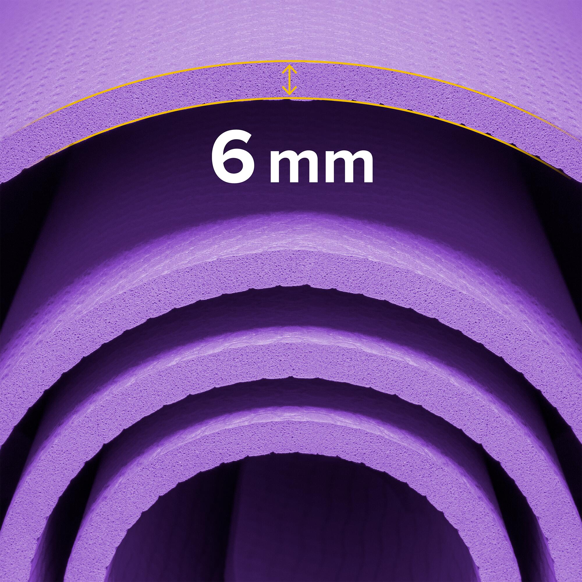 Mata gimnastyczna do ćwiczeń jogi pilatesu fitness 6mm karimata REBEL 6/7