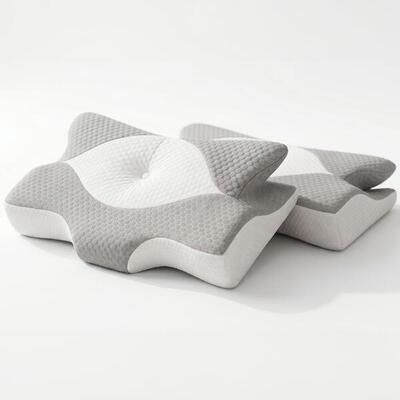 Slaapduo ergonomisch slapen - nekkussen - traagschuim - set 2 stuks