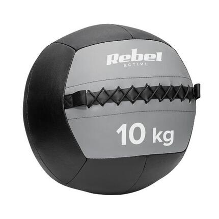 Piłka lekarska rehabilitacyjna do ćwiczeń 10 kg Rebel skórzana