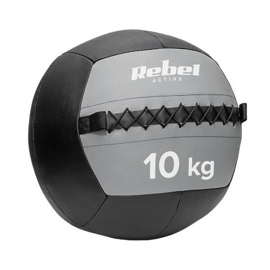 Piłka lekarska rehabilitacyjna do ćwiczeń 10 kg Rebel skórzana