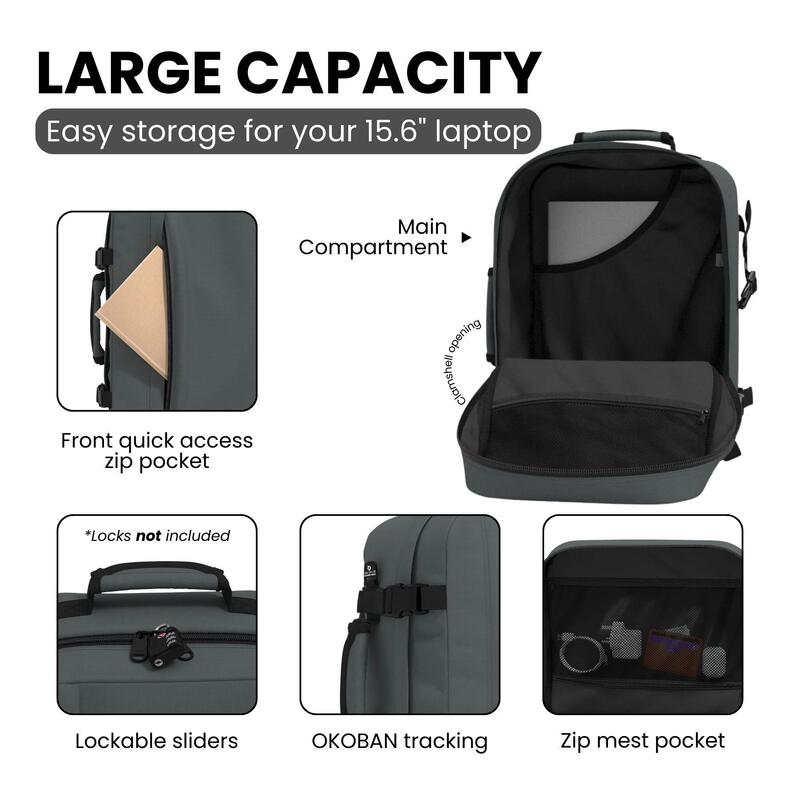 Rucsac CABINZERO Classic 36L, Negru, Unisex