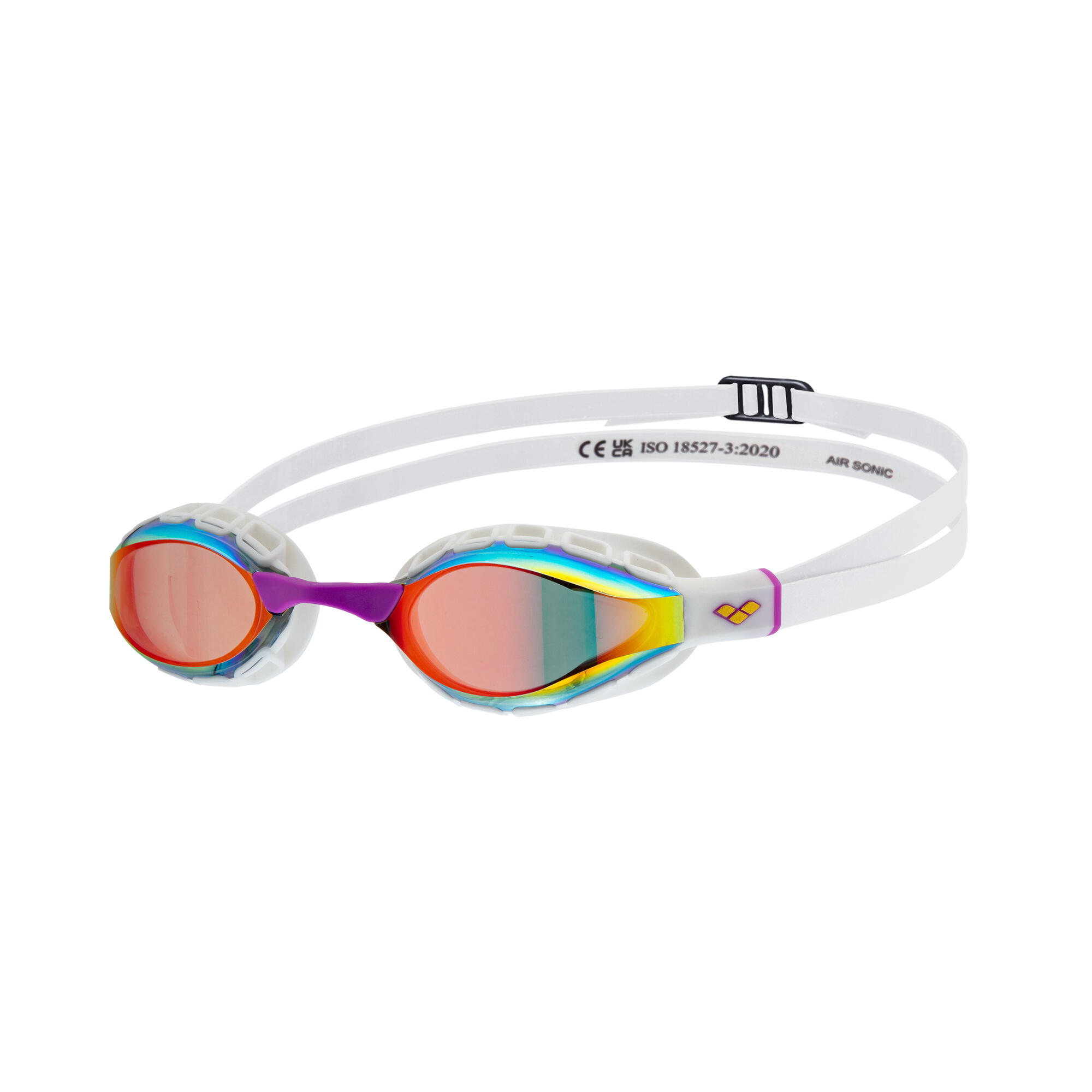 Lunettes de Natation Arena Verres Miroirs Air Sonic Mirror Or et Blanc 7/9