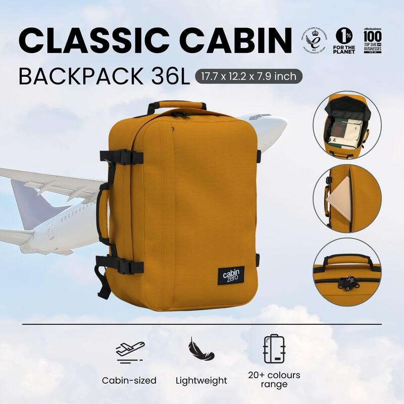 Rucsac CABINZERO Classic 35L, Portocaliu, Unisex