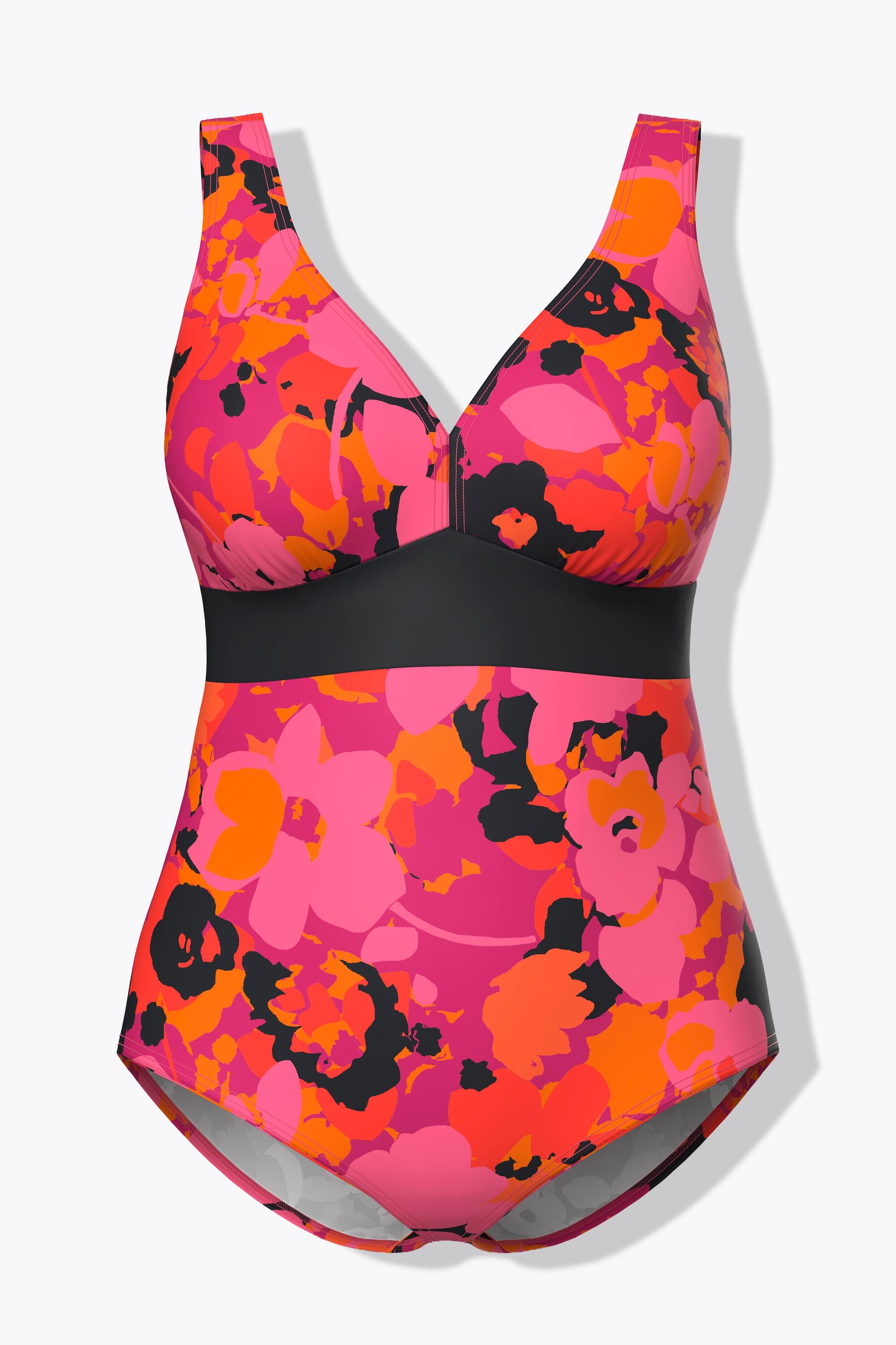Femme Maillot de bain motif fleurs bonnets souples et matière recyclée 7/7