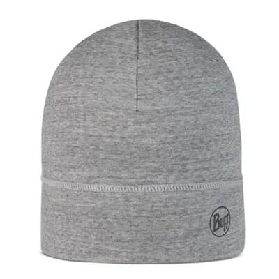 Berretto Lana Merino Leggera Buff Grigio Argento