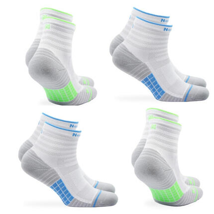 4er Techn. Laufsocken, Anti-Blasen, Zonendämpfung, Atmungsaktiv, Antibakteriell