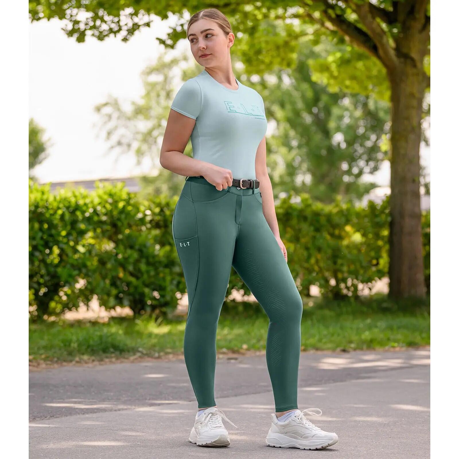 Spodnie jeździeckie o pełnej przyczepności dla dziewcząt ELT Comfort Ride
