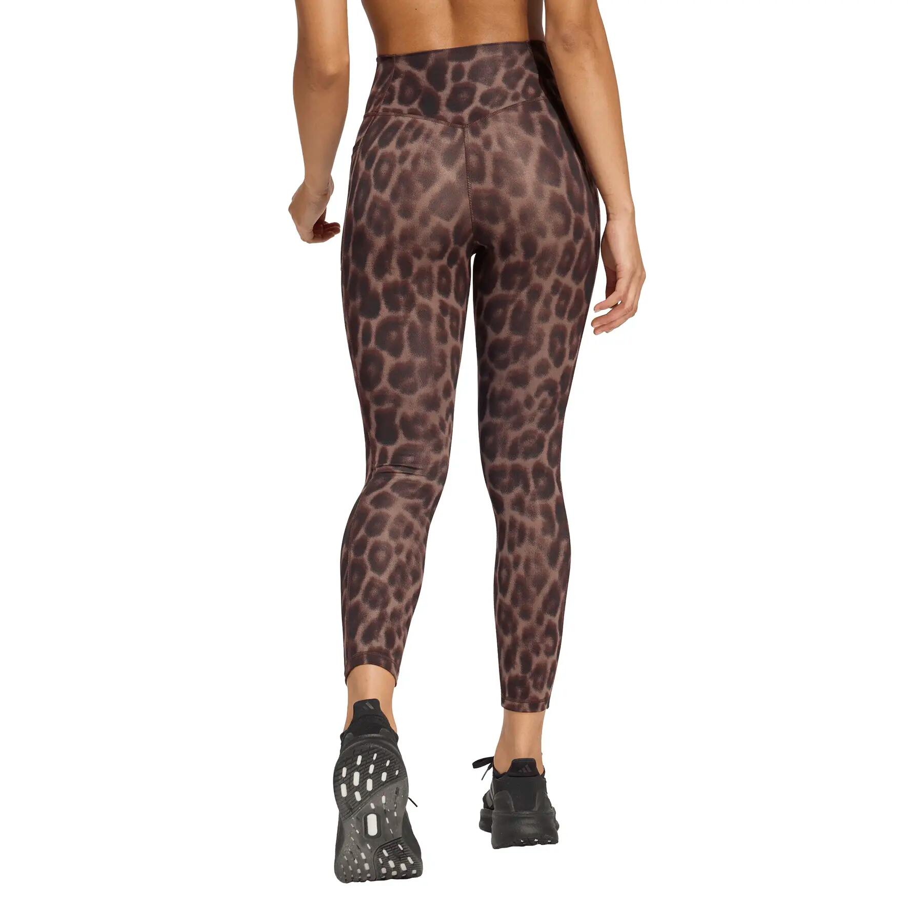 Damskie legginsy 7/8 adidas Optime Essentials Leopard 3/6