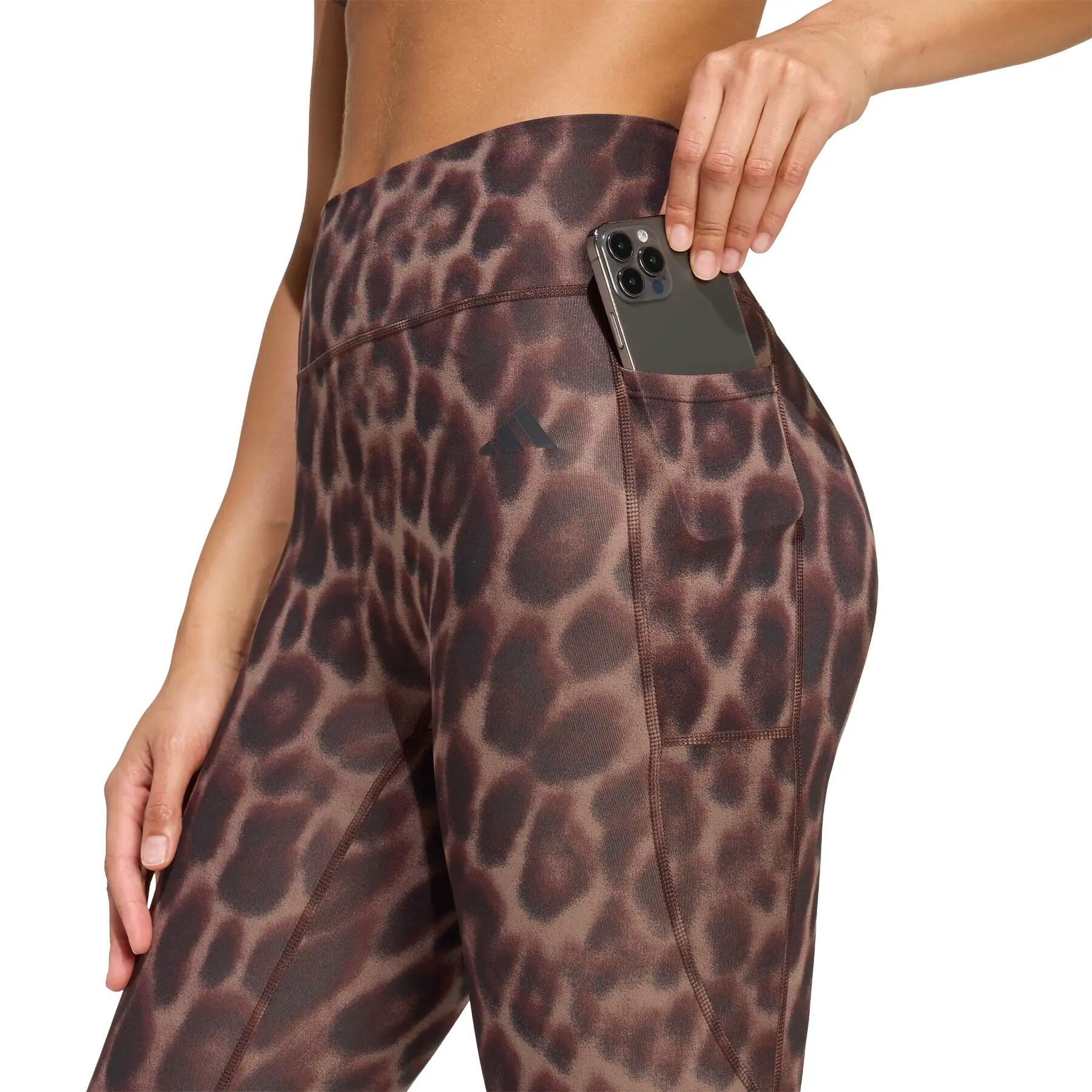Damskie legginsy 7/8 adidas Optime Essentials Leopard 5/6