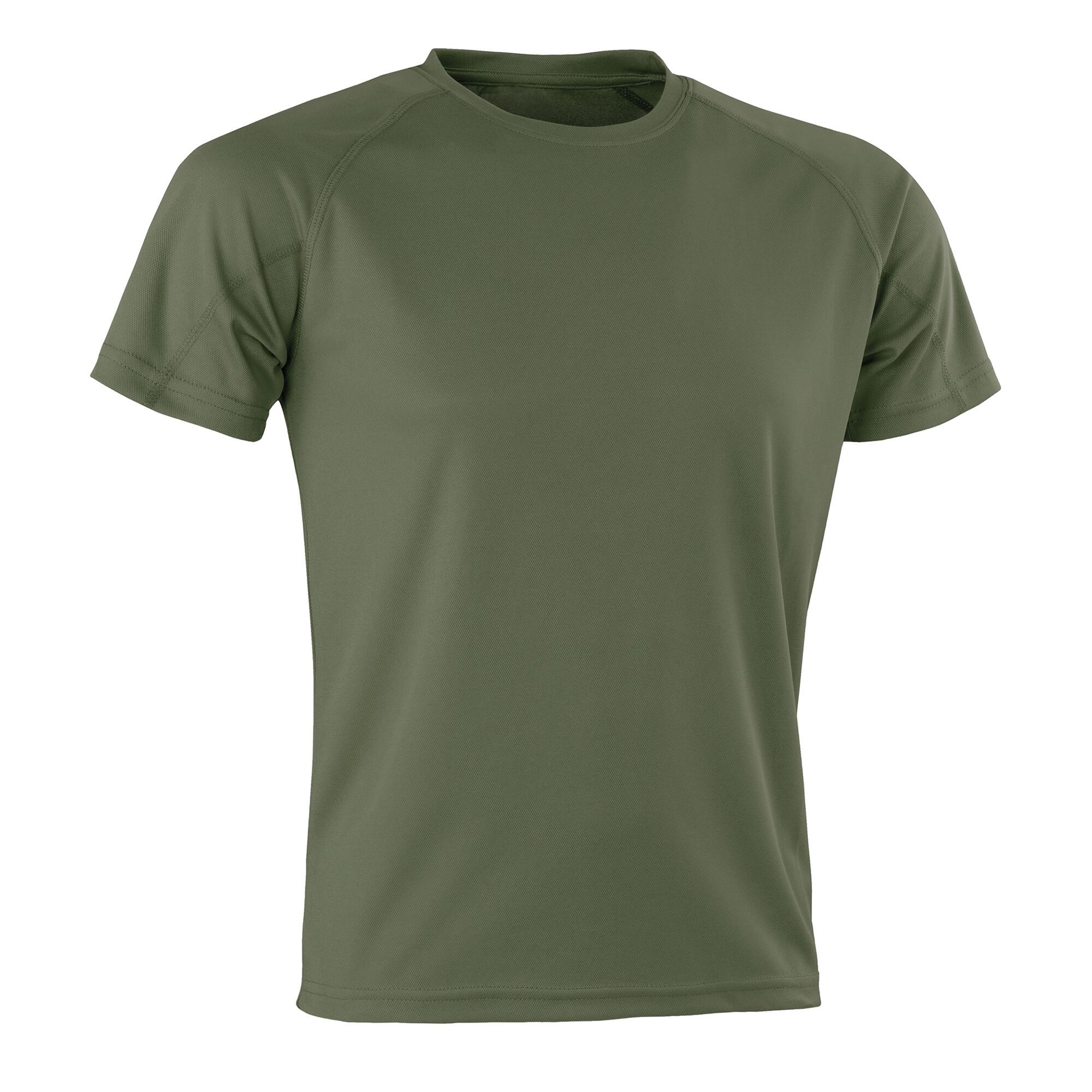 SPIRO Adults Unisex Impact Aircool Tee (Combat)