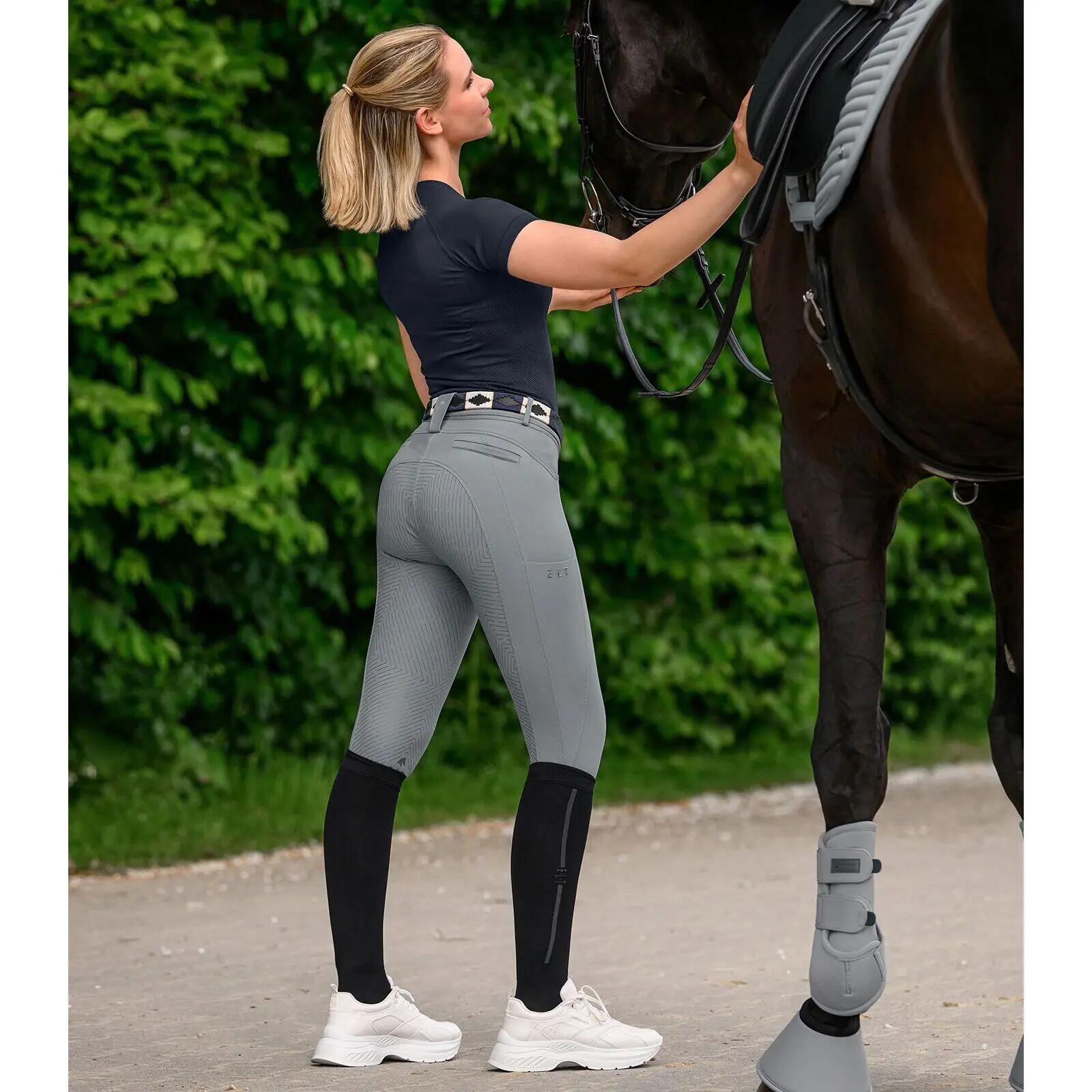Pantaloni da equitazione full grip per bambina ELT Comfort Ride 2/2