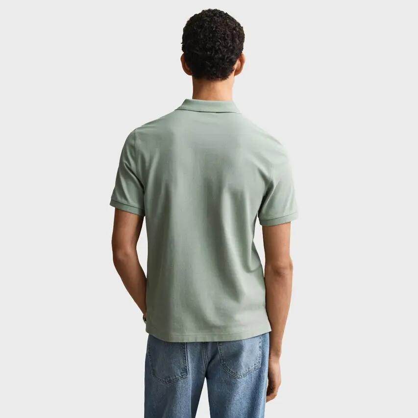 Heren Polo Shirt Pique Shield Logo Groen III 3/6