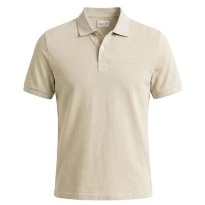 Heren polo shirt 2 tone beige