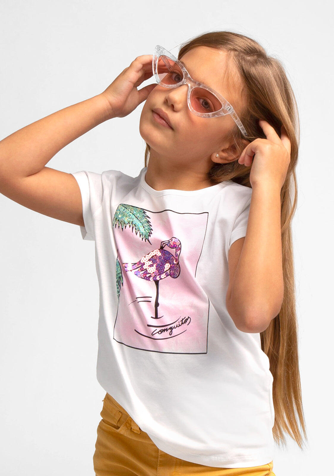 Camiseta de Niña Flamenco Lentejuelas 2/4